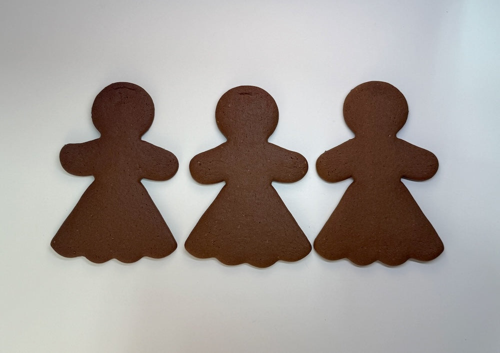 gingerbread woman cutouts on a white background