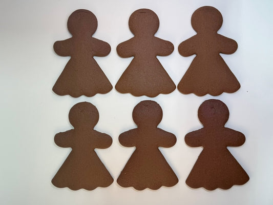 gingerbread woman cutouts on a white background
