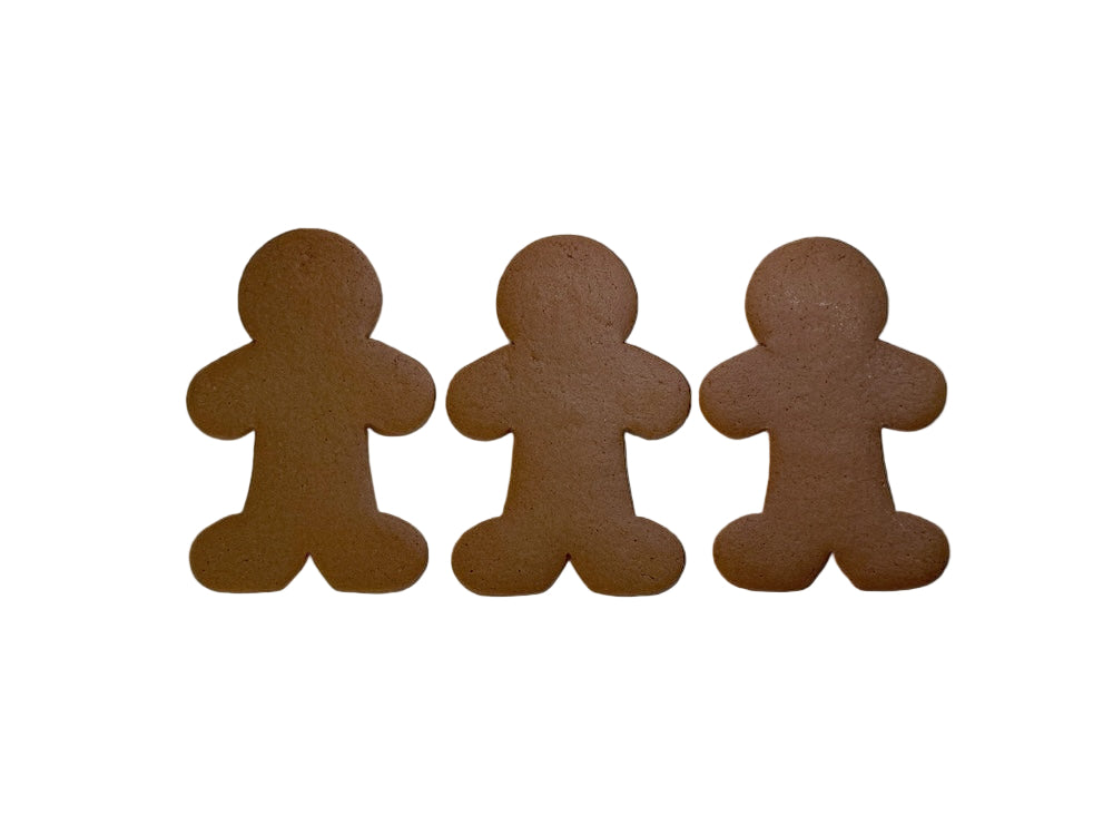 gingerbread man cutouts on a white background