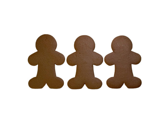 gingerbread man cutouts on a white background